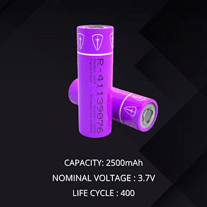 2500mAh lithium ion battery